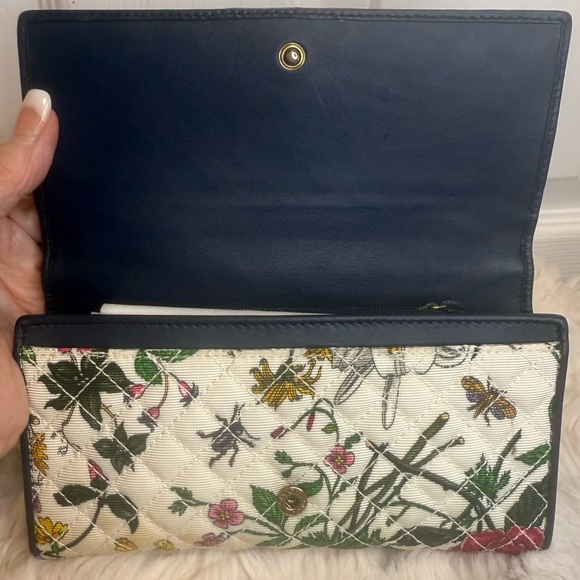 GUCCI ZUMI FLORA CANVAS LEATHER LONG BIFOLD WALLET 8BE1524
. - Picture 4 of 16